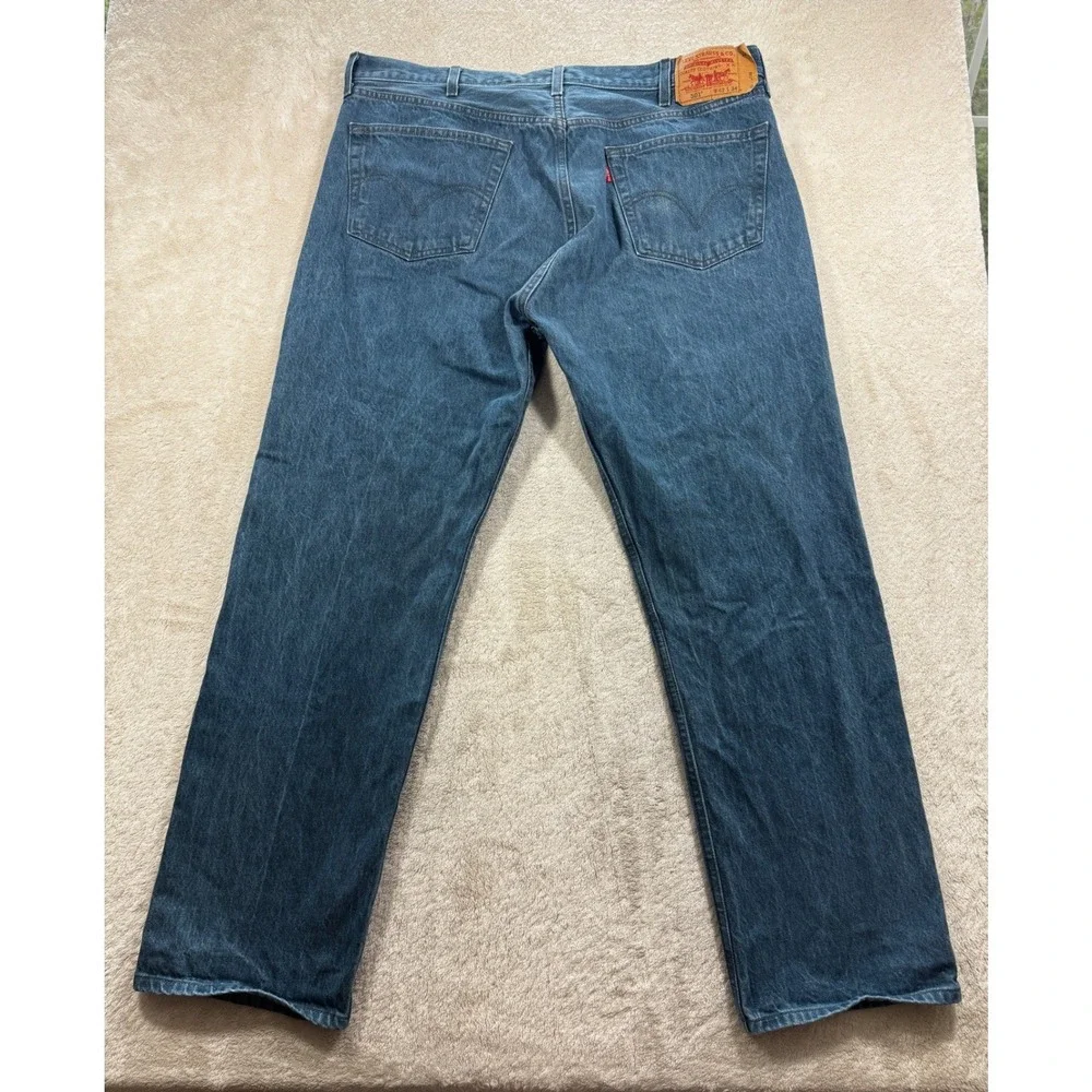 Levi's Mens 501 Straight Fit Button Fly Blue Jeans 42x34 Meas: 40x31.5